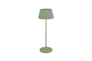 Lampe nomade rechargeable SUAREZ abat-jour plissé vert pistache
