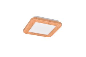 Plafonnier Led petit carré blanc et bois CAMILLUS TrioLighting