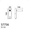Applique murale Led blanc mat série CHELSEA  avec USB et interrupteur