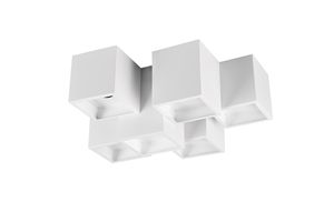 Plafonnier FERNANDO blanc mat 6 cubes de Triolighting
