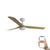 Ventilateur de Plafond PUNT Blanc/erable avec Éclairage LED et Contrôle Tuya Smart