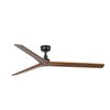 Ventilateur de plafond KLIM L noir/noyer et télécommande