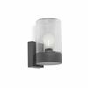 Applique cylindrique KILA verre transparent finition Anthracite et transparent