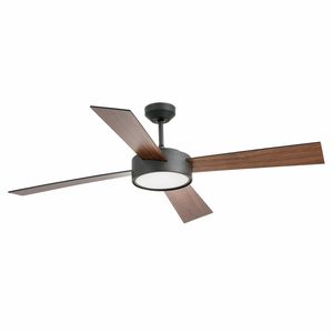 Ventilateur de plafond HYDRA L noir/marron et télécommande