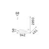 Ideal Lux Waves-1 SP noir - Suspension LED forme ondulée 94 cm noir mat