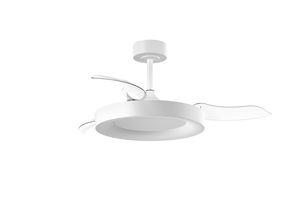 Ventilateur de plafond LISBOA avec 3 pales rétractables transparentes