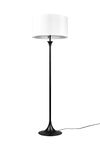 Lampadaire SABIA noir mat et abat-jour blanc de TrioLighting