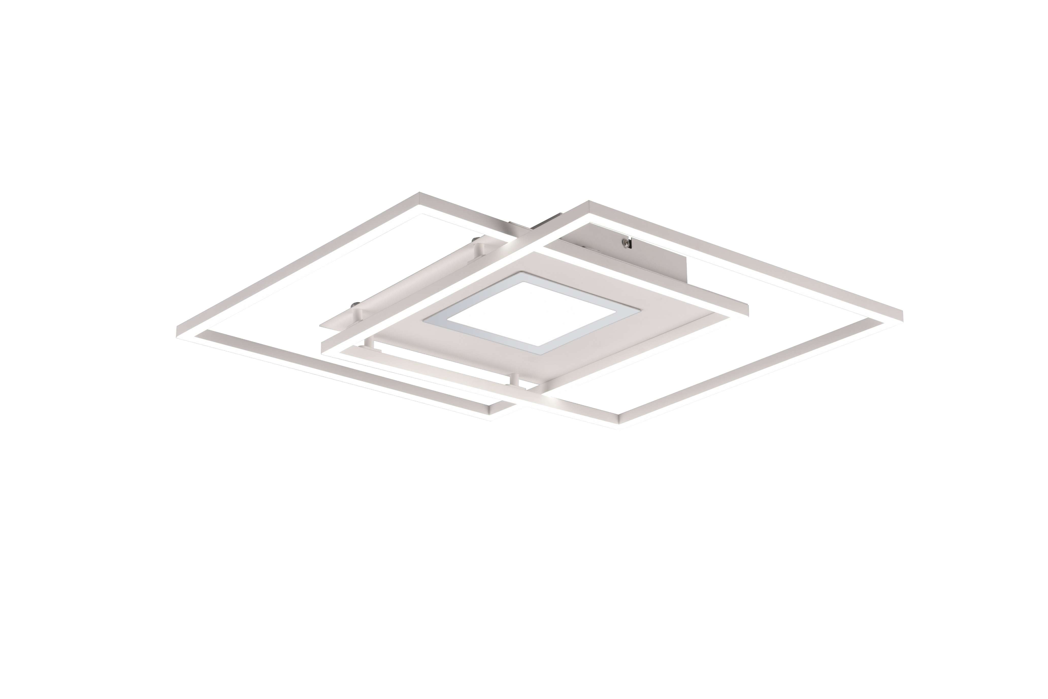 Plafonnier/Applique LED 2 carrés en blanc mat VIA