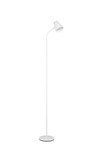 Liseuse PONGO sur pied R45831101 – Blanc mat, LED 4,5 W, tête flexible, métal & bois