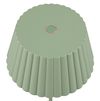 Lampadaire nomade rechargeable SUAREZ abat-jour plissé vert pistache