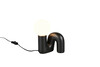 Lampe de Table QUINN Céramique Noir Design Sculptural - R56821002