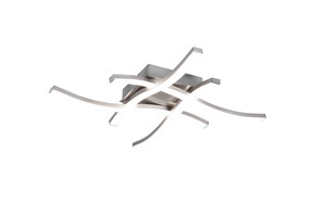 Plafonnier ROUTE Nickel Mat 4 Lumières LED 4000K - R62474407