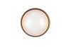Plafonnier LED rond LOCARNO et abat-jour taupe et doré