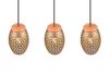 Lustre BIDAR 3 suspensions ajourées café de TrioLighting