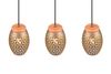 Lustre BIDAR 3 suspensions ajourées café de TrioLighting