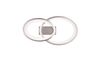 Plafonnier Led nickel mat double rond MALAGA de TrioLighting