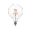 Globe clair 125mm LED 8W E27 3000°K lumière chaude dimmable