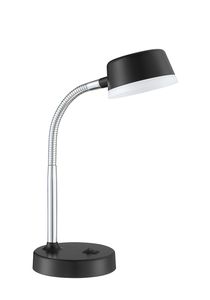  Lampe de bureau noire/chrome LED NANI à poser