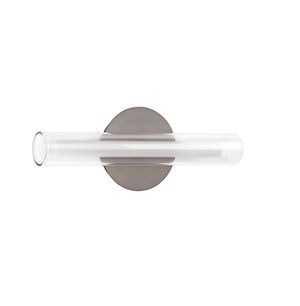 Applique tube verre LED nickel Mat série OSLO