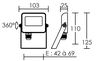 Projecteur extérieur blanc Led WINK 2 ARIC 10W IP65 3000°k 