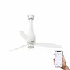 ETERFAN M – Ventilateur de plafond blanc mat connecté avec LED 16W 3000°K