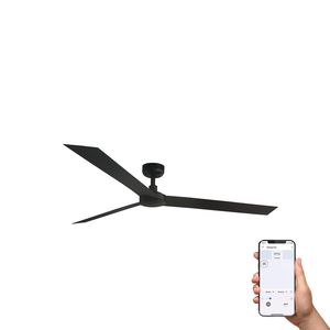 Ventilateur de plafond CRUISER XL noir connecté WIZ + télécommande