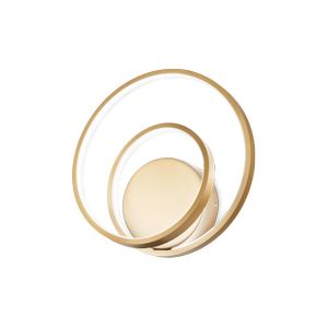 Applique Oz avec profilé aluminium plat en serpentin finition Laiton mat 