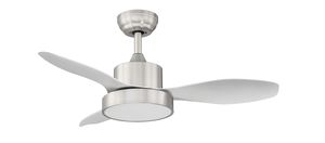 Ventilateur de plafond RIGA XS avec 3 pâles finition chrome mat