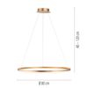 Lustre rond suspendu TITUS finition Laiton mat