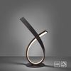 Lampe à poser LINDA avec variateur ruban Led spiralé finition Rouille