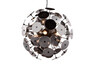 DISCALGO - Suspension ronde 6xE14 noir mat et verre chromé réf. 30990065