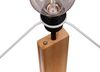 Lampadaire RAHUL – Bois et tissu avec double éclairage et variateur