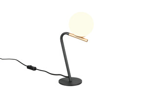 Lampe de Table FLAMING - Noir et Or / Verre