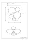 Plafonnier-Applique 5 cercles blanc mat LED RONDO de TrioLighting