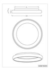 Plafonnier LED Trio Cardona 649616031 - 38 W dimmable - noir mat