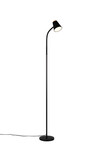 Liseuse PONGO sur pied R45831101 – Noir mat, LED 4,5 W, tête flexible, métal & bois