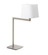 Lampe à poser nickel mat avec abat-jour série FINESS 