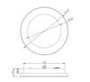 Disque lumineux blanc mat pour rail DUOline de TrioLighting