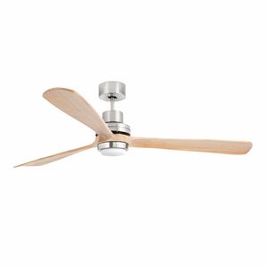 Ventilateur de plafond LANTAU XL nickel-pin Led et télécommande