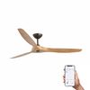 Ventilateur plafond MOREA L noir/erable connecté WIZ télécommande