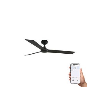 Ventilateur de plafond CRUISER L noir mat app WIZ et télécommande