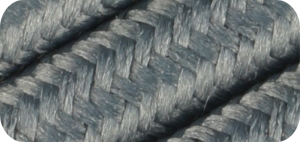 Cable plat 2x0.75mm² tressé textile gris anthracite