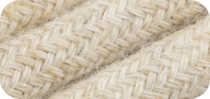 Cable plat 2x0.75mm² tressé textile Lin