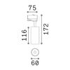 Spot FOX 15W IRC80 pour rail triphasé finition Laiton 