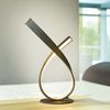 Lampe à poser LINDA avec variateur ruban Led spiralé finition Rouille