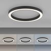 Anneau rond LED finition Anthracite avec télécommande