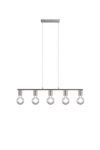 Lustre 5 douilles nickel mat VANNES de Triolighting