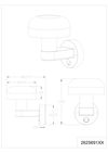 Applique extérieure FRASER TrioLighting anthracite beton – lumière 360° IP54