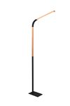 Lampadaire NORRIS articulé noir et bois Métal/bois noir mat/bois 11W