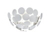 DISCALGO – Plafonnier design 3×E14 avec disques décoratifs blancs et argentés réf. 609900331